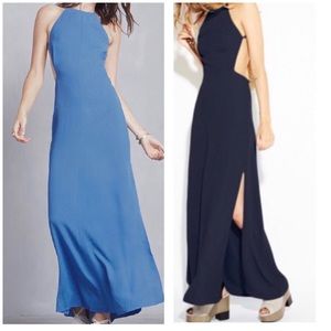 Reformation blue Charles maxi dress S